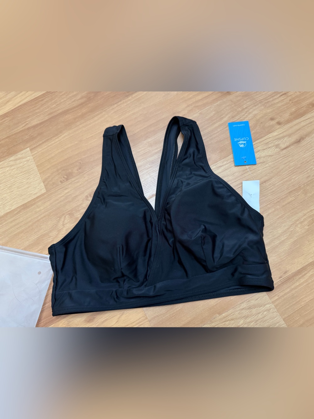 Black cupshe bikini top